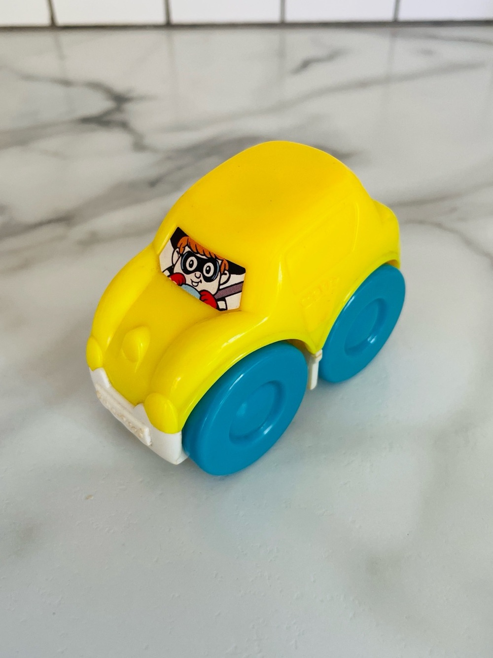 2002 Fisher Price McDonald’s Happy Meal Toy - Hamburgler Yellow Car